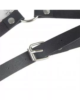SUBBLIME - LEDERGÜRTEL HARNESS SCHWARZ EINE GRÖSSE