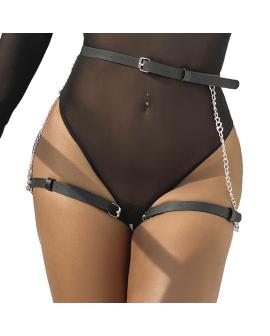 SUBBLIME - LEDERGÜRTEL HARNESS SCHWARZ EINE GRÖSSE