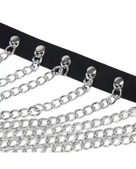 SUBBLIME - Brustharness mit Großen Ringketten Eine Größe