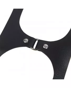 SUBBLIME - GANZKÖRPERHARNESS MIT LEDERSCHNALLEN SCHWARZ EINE GRÖSSE