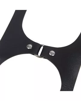 SUBBLIME - GANZKÖRPERHARNESS MIT LEDERSCHNALLEN SCHWARZ EINE GRÖSSE