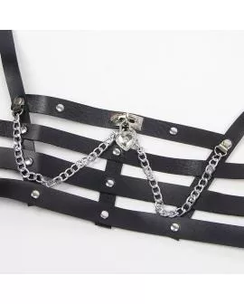 SUBBLIME - KORSETT HARNESS MIT KETTE DETAIL EINE GRÖSSE