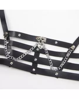 Subblime Korsett-Harness mit Kette - Eine Größe