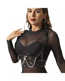 SUBBLIME - KORSETT HARNESS MIT KETTE DETAIL EINE GRÖSSE
