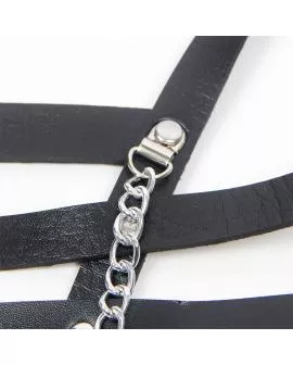 SUBBLIME - KORSETT HARNESS MIT KETTE DETAIL EINE GRÖSSE