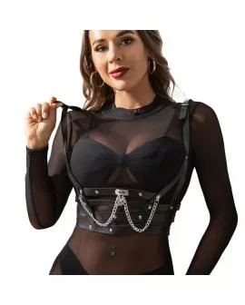 SUBBLIME - KORSETT HARNESS MIT KETTE DETAIL EINE GRÖSSE