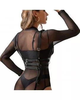 SUBBLIME - KORSETT HARNESS MIT KETTE DETAIL EINE GRÖSSE