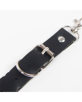 Sublime - Strumpfbandgürtel mit Ringen und Kette - One Size