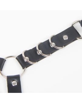 Sublime - Strumpfbandgürtel mit Ringen und Kette - One Size