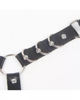 SUBBLIME - GÜRTEL UND STRUMPFBAND MIT RINGEN UND KETTE DETAIL EINE GRÖSSE