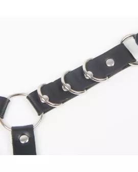 Sublime - Strumpfbandgürtel mit Ringen und Kette - One Size