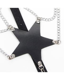 Subblime Ganzkörperharness mit Sternkettendetail - Eine Größe