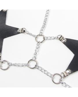 Subblime Ganzkörperharness mit Sternkettendetail - Eine Größe