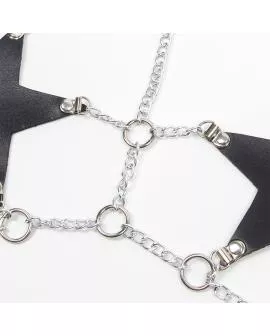 Subblime Ganzkörperharness mit Sternkettendetail - Eine Größe