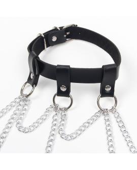 Subblime Ganzkörperharness mit Sternkettendetail - Eine Größe