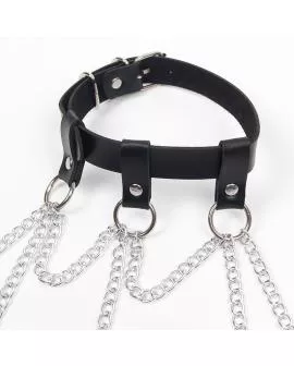 Subblime Ganzkörperharness mit Sternkettendetail - Eine Größe