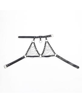 Subblime Harness-BH und Halskette mit Ketten - Eine Größe