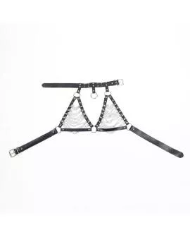 Subblime Harness-BH und Halskette mit Ketten - Eine Größe