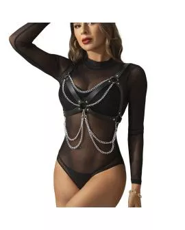 SUBBLIME - HARNESS-BH MIT KETTENDETAIL, EINE GRÖSSE