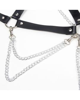 SUBBLIME - HARNESS-BH MIT KETTENDETAIL, EINE GRÖSSE