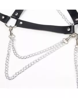 SUBBLIME - HARNESS-BH MIT KETTENDETAIL, EINE GRÖSSE