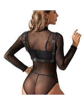 SUBBLIME - HARNESS-BH MIT KETTENDETAIL, EINE GRÖSSE