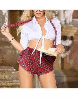 SUBBLIME - SEXY SCHULMDCHEN-KOSTÜM MIT SHIRT 