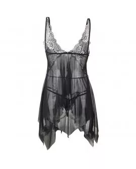 SUBBLIME - BABYDOLL-STOFF TÜLL BRUSTSPITZE 