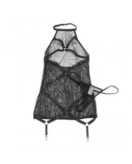 SUBLLIME - TRANSPARENTES NECKHOLDER-KLEID SCHWARZ 