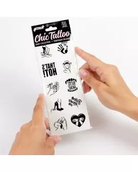 Secret Play - Set mit 10 Temporären Tattoos Kinky Collection