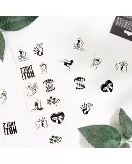 Secret Play - Set mit 10 Temporären Tattoos Kinky Collection