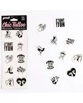 SECRET PLAY - SET MIT 10 TEMPORREN TATTOOS DER KINKY COLLECTION