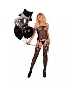 LIVCO CORSETTI FASHION - AMRIN BODYSTOCKING SCHWARZ EINE GRÖSSE