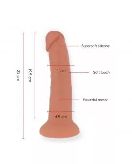 ONINDER - GROSSER BOGOTÁ-VIBRATORDILDO, 9 GESCHWINDIGKEITEN, NATÜRLICH, 22 CM -O- 4,5 CM - KOSTENLOSE APP