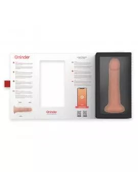 ONINDER - GROSSER BOGOTÁ-VIBRATORDILDO, 9 GESCHWINDIGKEITEN, NATÜRLICH, 22 CM -O- 4,5 CM - KOSTENLOSE APP