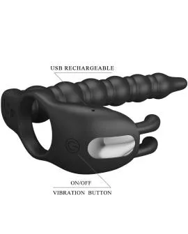 PRETTY LOVE - BLACKNEY PENISRINGE MIT VIBRATOR-PLUG