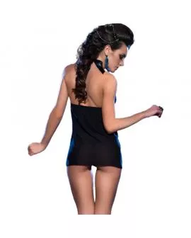 CHILIROSE - CR 3859 BABYDOLL & TANGA SCHWARZ/BLAU 