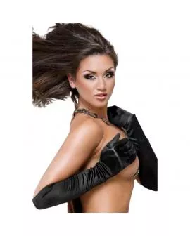 CHILIROSE - CR 3192 HANDSCHUHE SCHWARZ SATIN