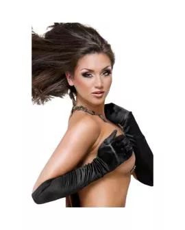 CHILIROSE - CR 3192 HANDSCHUHE SCHWARZ SATIN