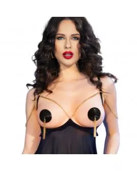 CHILIROSE - CR 4714 Brustwarze Abdeckungen Schwarz