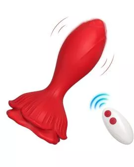 ARMONY - ROSA VIBRATOR & ANALPLUG KLEINE FERNBEDIENUNG ROT