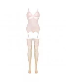 LIVCO CORSETTI FASHION - PERSINNE PEACH SET KORSET + HÖSCHEN + STRÜMPFE