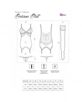 LIVCO CORSETTI FASHION - PERSINNE MIT EMPORIO SET KORSETT + HÖSCHEN + STRÜMPFE