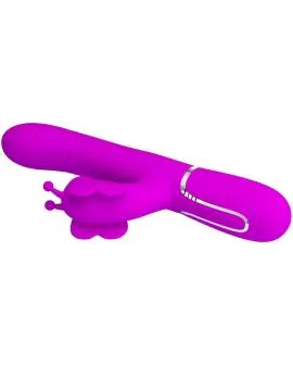 PRETTY LOVE - MULTIFUNKTIONS-KANINCHENVIBRATOR 4 IN 1 SCHMETTERLING FUCHSIA