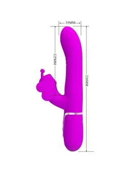 PRETTY LOVE - MULTIFUNKTIONS-KANINCHENVIBRATOR 4 IN 1 SCHMETTERLING FUCHSIA