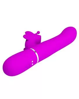 PRETTY LOVE - MULTIFUNKTIONS-KANINCHENVIBRATOR 4 IN 1 SCHMETTERLING FUCHSIA