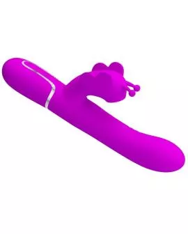PRETTY LOVE - MULTIFUNKTIONS-KANINCHENVIBRATOR 4 IN 1 SCHMETTERLING FUCHSIA