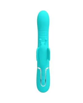 PRETTY LOVE - MULTIFUNKTIONS-KANINCHENVIBRATOR 4 IN 1 SCHMETTERLING AQUAGRÜN