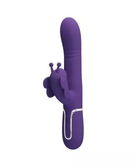 Pretty Love - 4in1 Kaninchenvibrator Schmetterling Lila