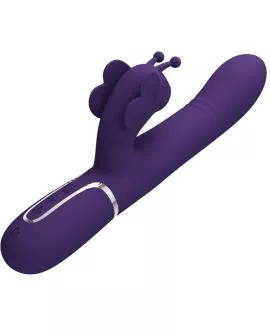 Pretty Love - 4in1 Kaninchenvibrator Schmetterling Lila